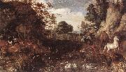 SAVERY, Roelandt The Garden of Eden  af oil painting on canvas